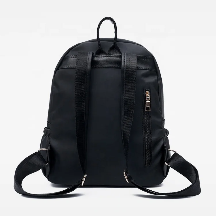 Custom Simple Waterproof Oxford Cloth Student School Bag Casual College Satchel Female Woman Backpack With Anti Theft Pocket