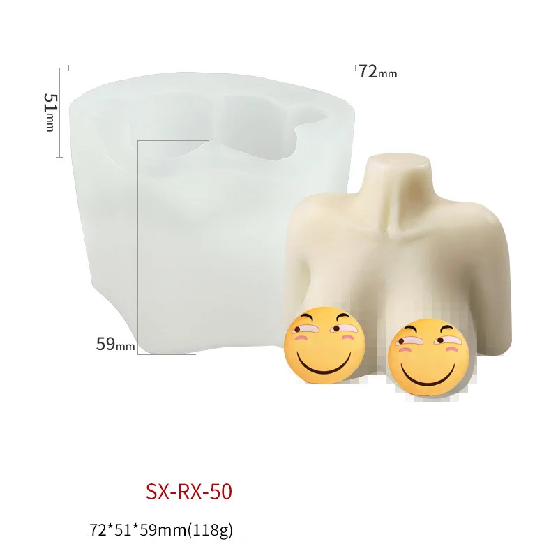 3d Body Shape Food Grade Silicone Molds DIY Women Candles Handicraft Jewelry Silicone Candle Mold