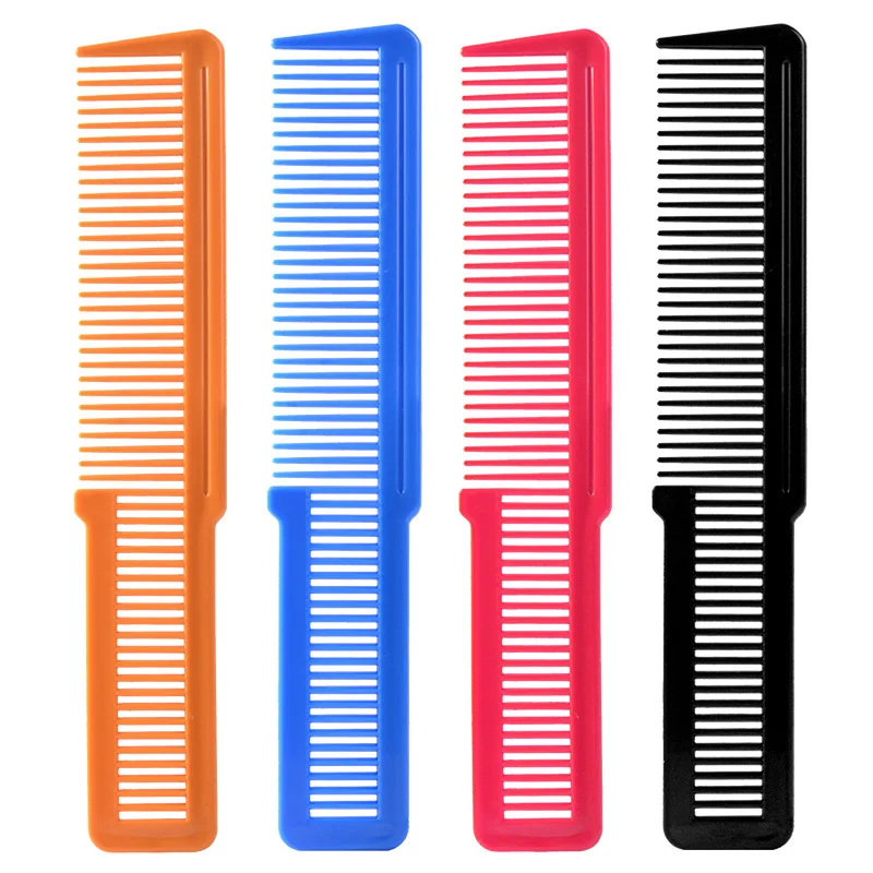 Wholesale Custom Logo Antistatic Plastic Hair Cutting Comb Salon Hairdressing Comb High Quality Flat Barber Comb