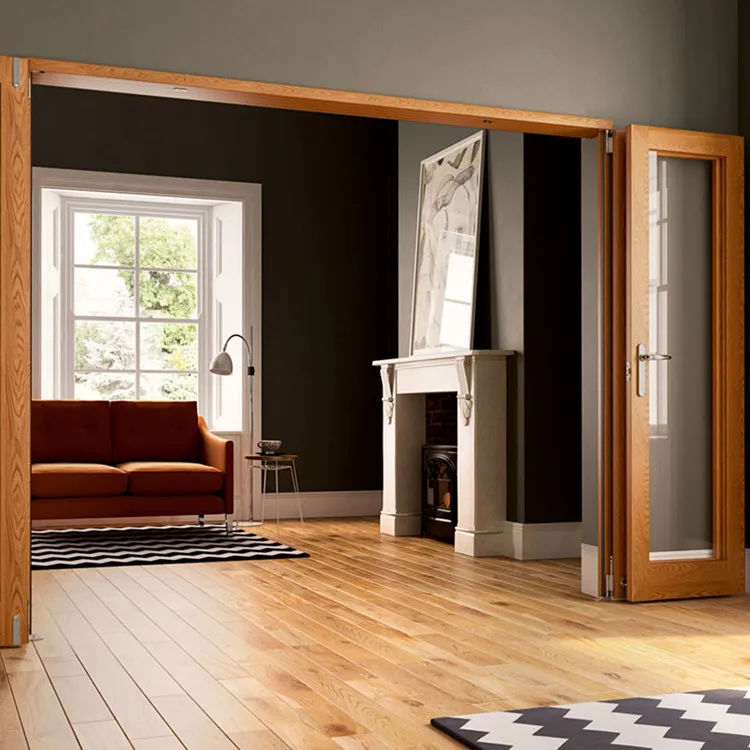 Specializing in The Production of Energy-saving Bi-fold Door Aluminum Alloy Patio Folding Glass Foldable Graphic Design Finished