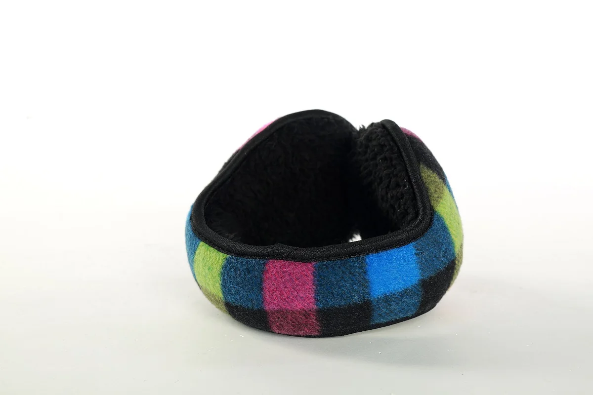 Новое поступление, женские зимние теплые наушники для девочек, теплые наушники в клетку, теплые наушники, повязка на голову