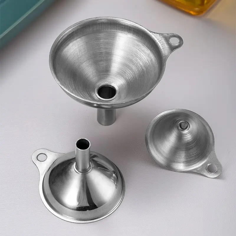 Factory supply metal funnel mini funnel kitchen oil liquid powder wine water funnels