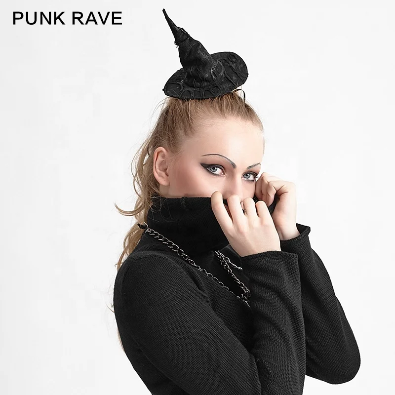 Punk Rave S-169 unique design wizard black Gothic pointed top hat