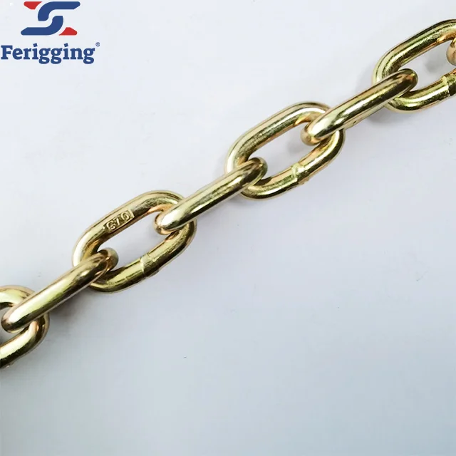 Galvanized Smooth Welding Colored Zinc Welded Tow Truck Transport Grade 70 Link Chain