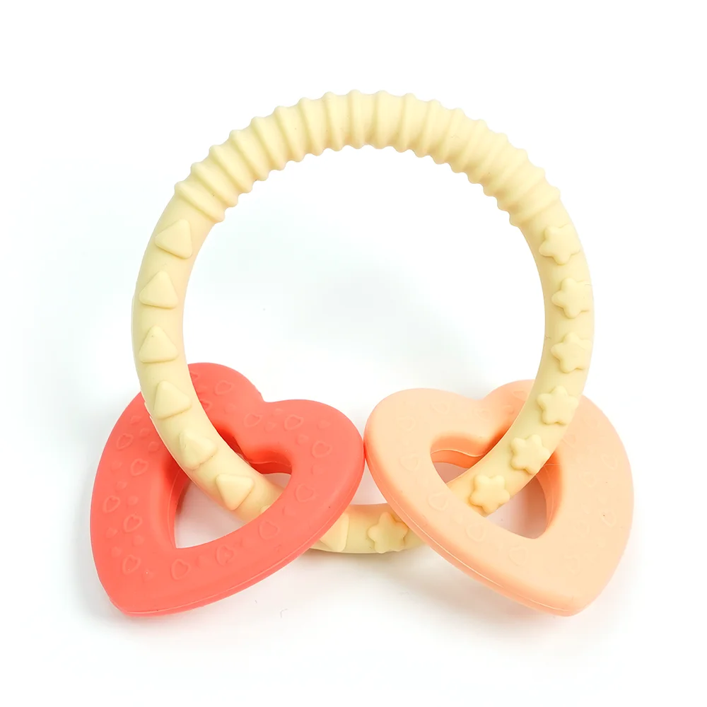 OEM Welcomed Baby Nursing Organic Baby Necklace Rattles Toys Baby Teether Silicone Beads Teething Wood WO Silicone Soft Toy