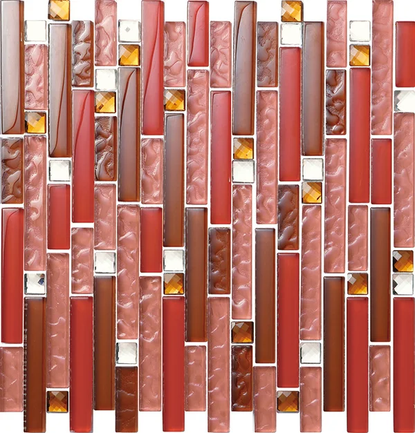 china factory light green bathroom wall crystal glossy glass mosaic tile