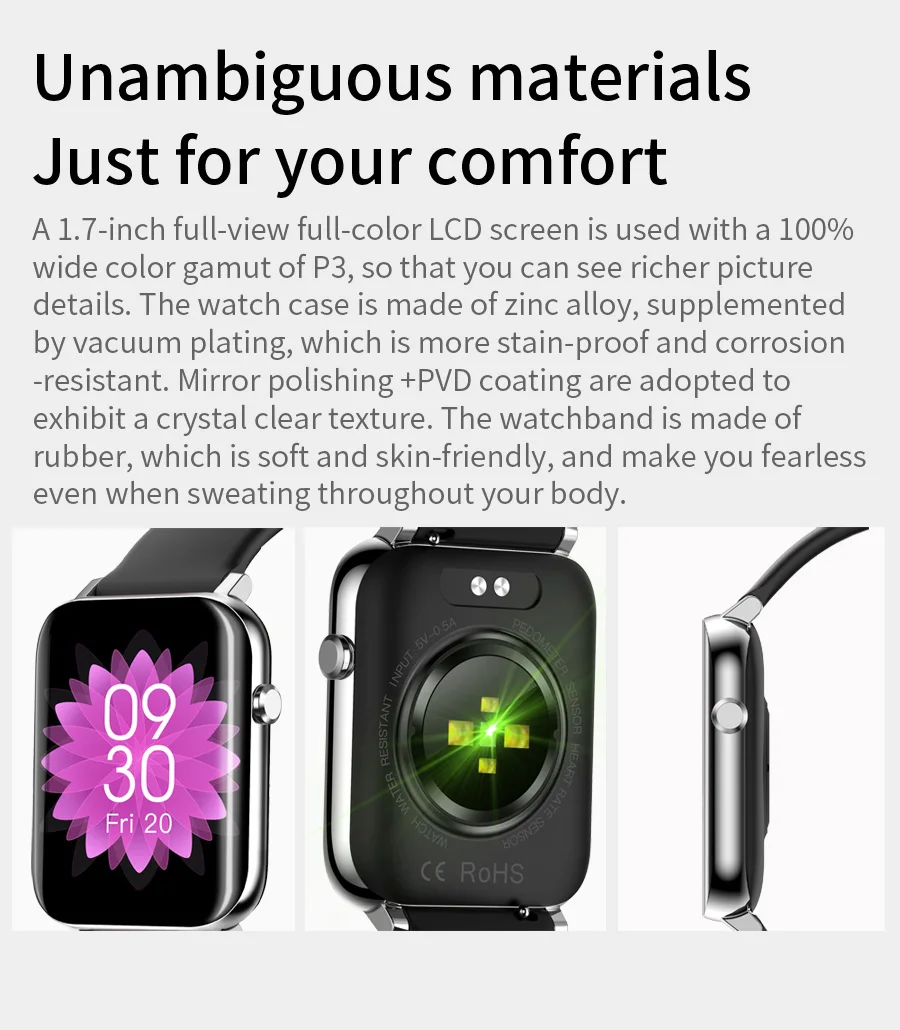 Sunwinon Hotting Смарт-часы NY15 Смарт-часы 1,69 дюйма большой экран фитнес-трекер спортивные часы на заказ NY15 Смарт-часы