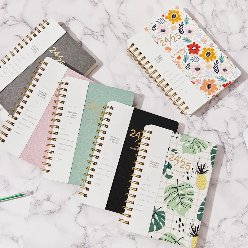 Manufacturer 2025 Planner promotional gift table calendar A5 printing Planner 2024-2025 hardcover journal notebooks