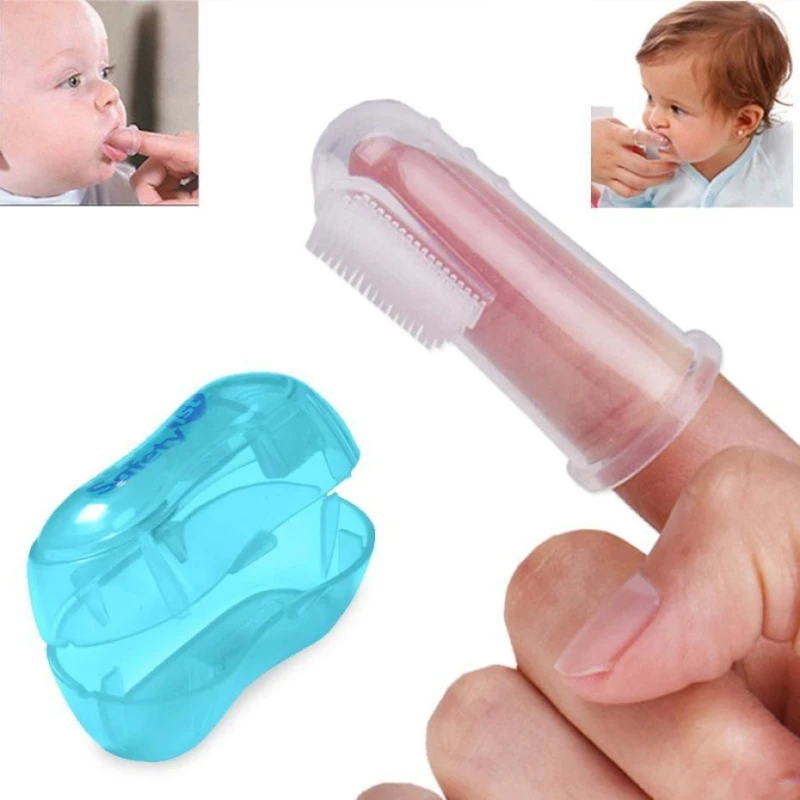 High Quality Soft Training Baby Finger Toothbrush Silicone Colorful Finger Toothbrush For Baby