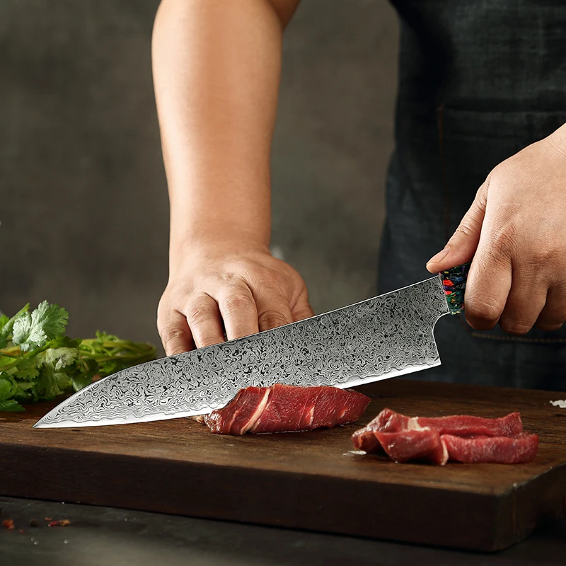 Набор японских ножей шеф-повара Santoku набор из 5 кухонных 67 слоев AUS