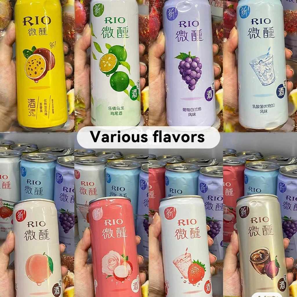 Wholesale Ruio Exotic Alcoholic Carbonated Drink 330ml Canned Fruit Flavored Cocktail Low-Fat Soda Soft Drink