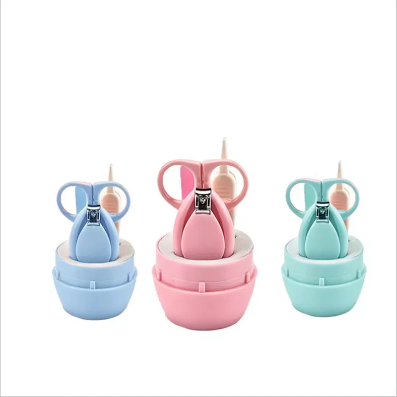 Hot Sell 4pcs Stainless Steel Senior Safety Baby Grooming Kit Baby Manicure Set