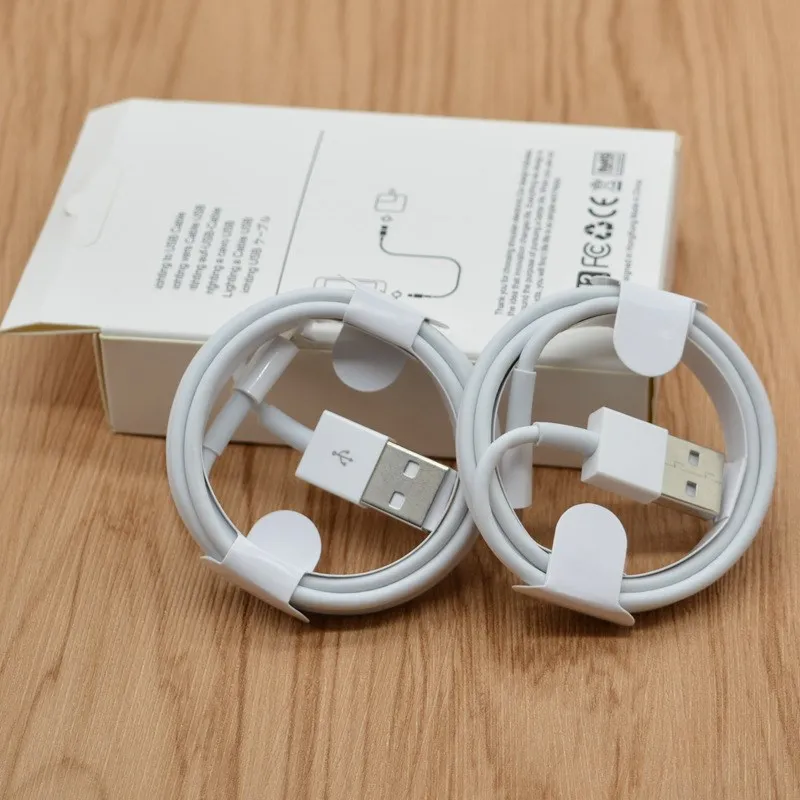 Original High Quality For iPhone Charger 1M 2M 3M USB Cable Data Transfer Fast Charging cord For iPhone Mobile Phone Cable