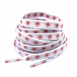 Yrunfeety Daisy Pattern Shoe Laces Print Shoelaces 8MM Custom Shoe Laces Printed for Off White Shoelaces Sneakers