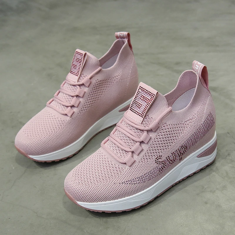 Fashion Lace-Up Closure Type Mesh Breathable Casual Sneakers Women chunky shoes