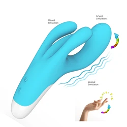 Rechargeable Waterproof Dildo Vibrator Clit Stimulator Massager with 10 Vibration Modes