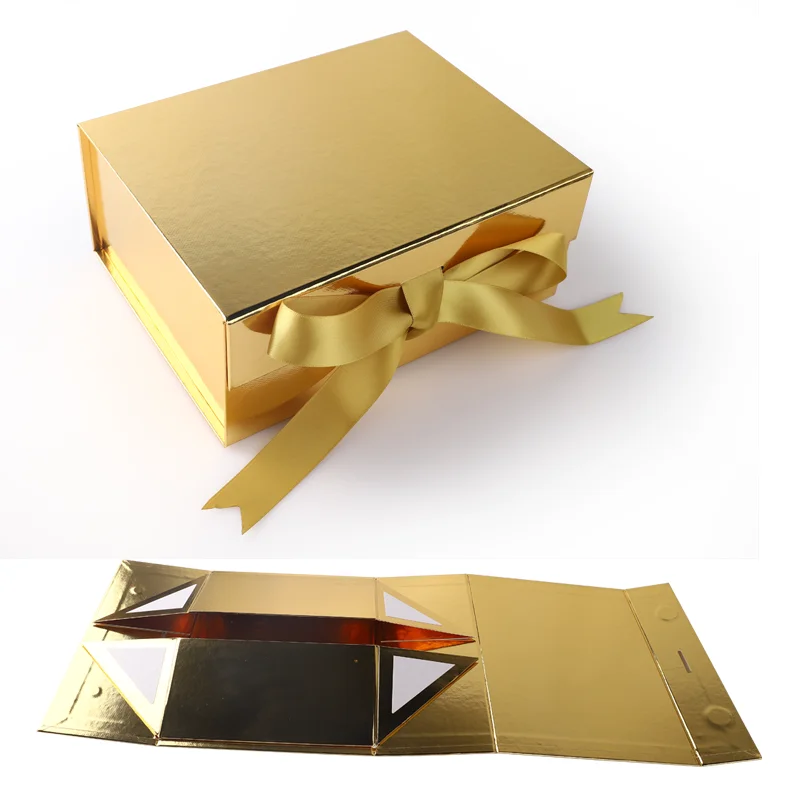 Luxury A4 deep custom color rigid cardboard Christmas eve gift packaging basket box with ribbon
