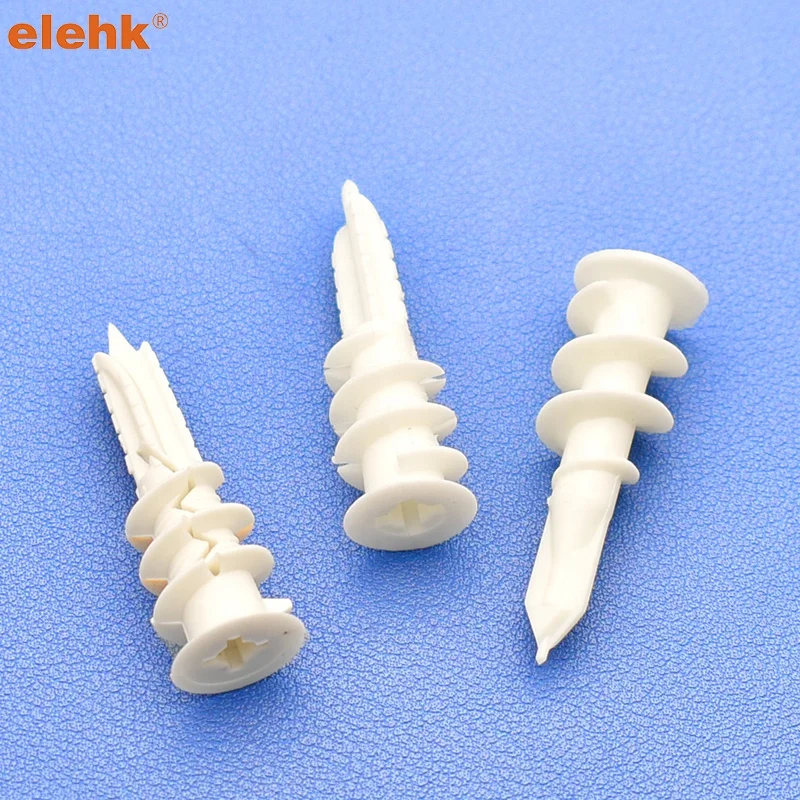 Elehk 8 Self Drilling Drywall Plastic Anchors With Screw Self Drilling Drywall Hollow Wall Anchor