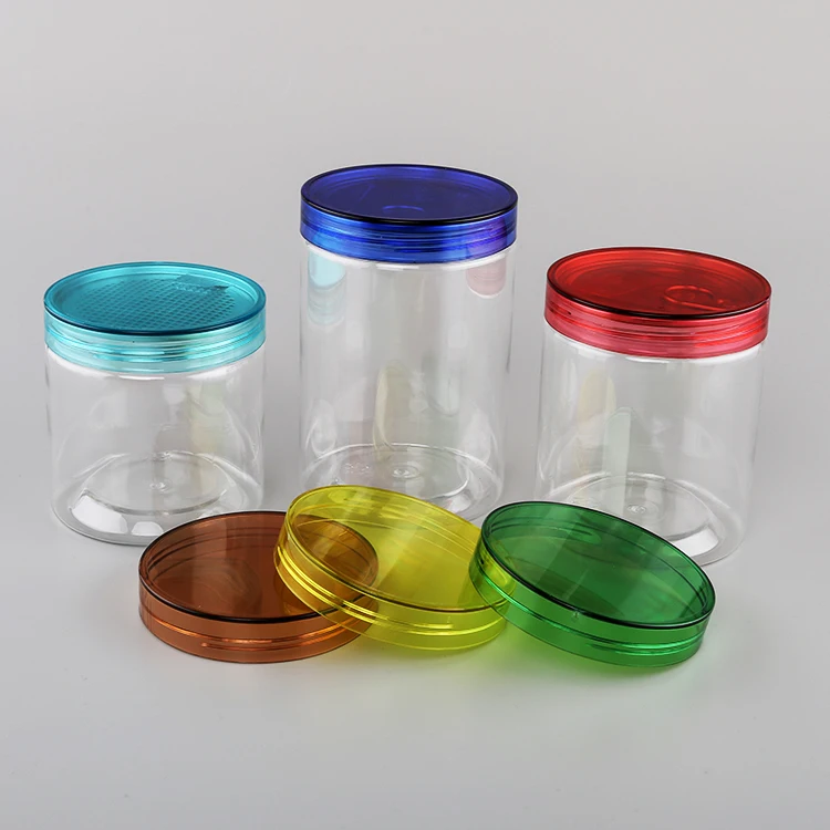 Best price vegetable containers airtight pet plastic bpa free canning jar packaging bottle can