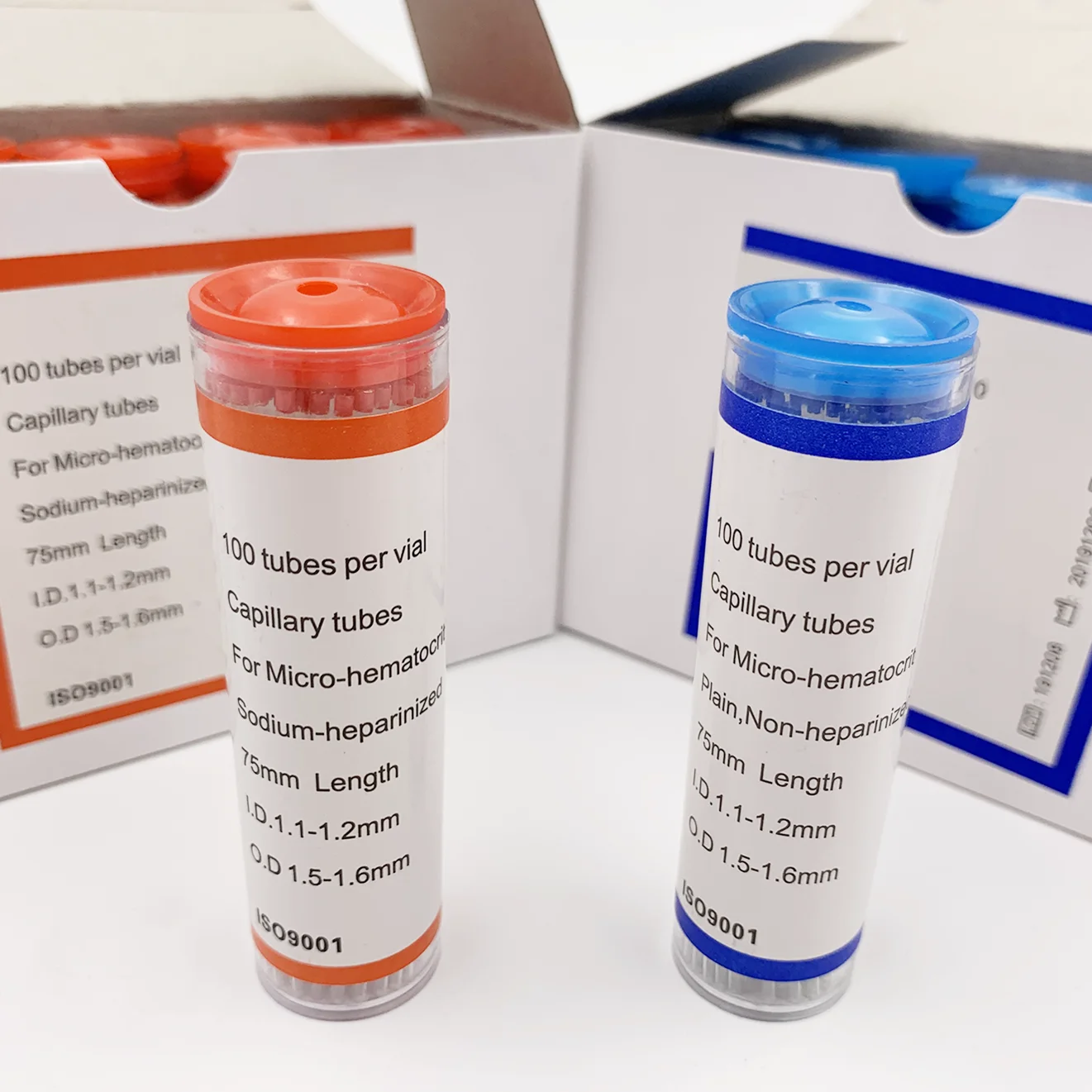 Disposable Medical Glass Red Micro Hematocrit Blood Capillary Tube