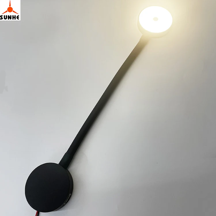 NEW designed cool white DC12V 24v black adjustable reading light for RV motohome gooseneck