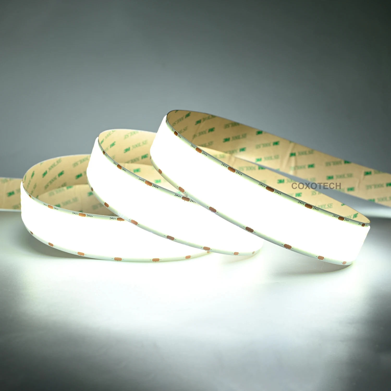 4600lm Ultra High Brightness Cob Led Strip Ce Rohs Ul 3000k 4000k 6500k 24v 30mm Wide COB Led Strip