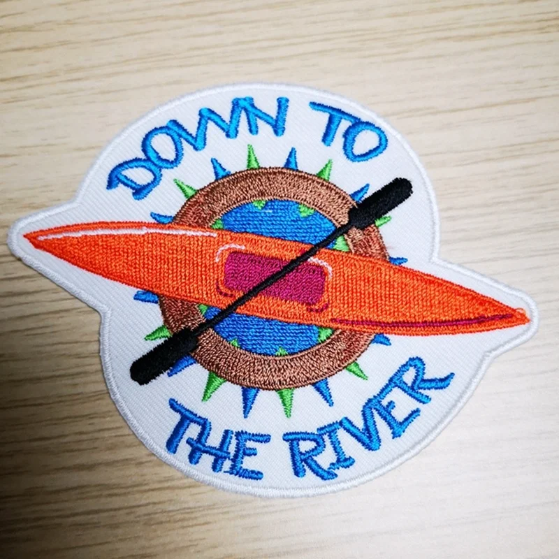 
Custom heat press embroidery patches for jeans 