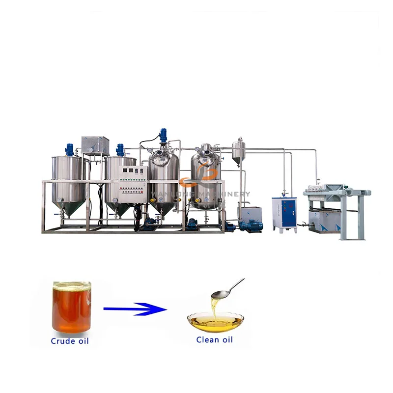 2TPD Wholesale price cooking oil refining machine cotton seeds peanuts soyabeans sunflower seeds oil