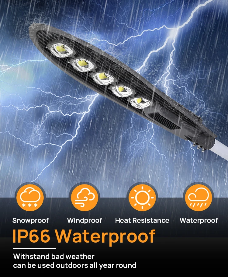 Cobra LED Streetlight 50W & 250W IP66 Rated Waterproof Aluminum Body with SMD Chip for Garden & Outdoor AC Road Lighting