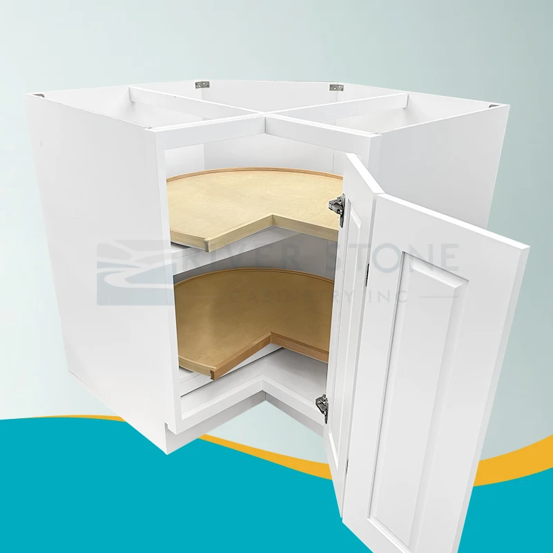 36 Inch Lazy Susan Corner Base Cabinet US Kitchen Storage Lazy Susan Cabinet Modular Framed Shaker White Lazy Susan Base Cabinet
