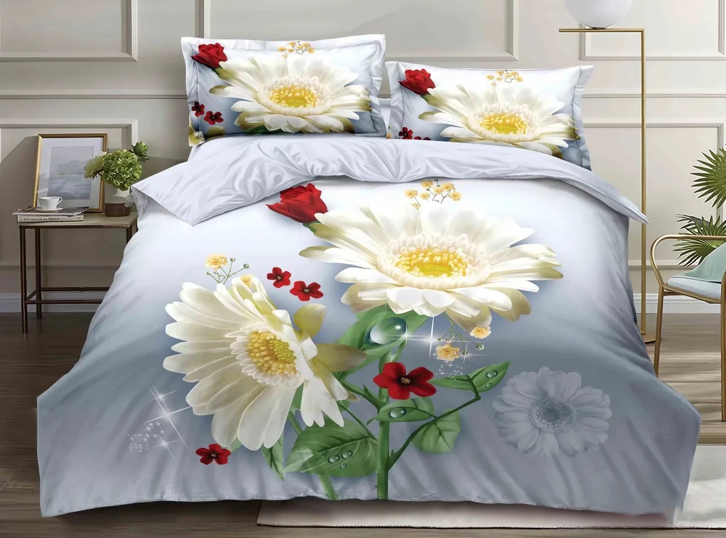 Best Selling 3d  Digital Printing bedding set Microfiber Quilt Cover Bed Sheet Set Comforter Duvet Cover Set