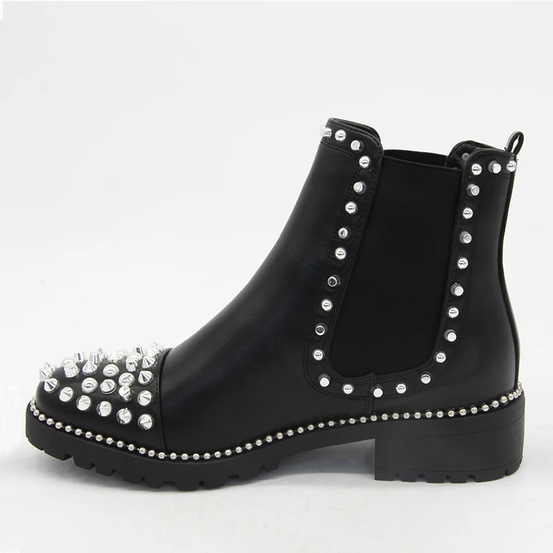 Custom cheap Waterproof women boots shoes fashion black