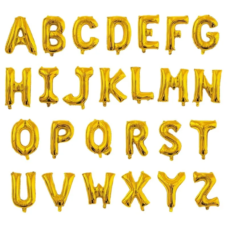 Factory Sale Balloons 16Inch Happy Birthday Letter Balloon Alphabet Cheap Letter Foil Balloon Festival Party Decoration