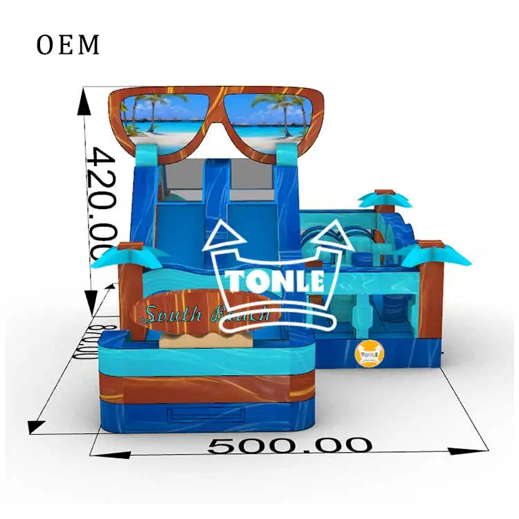 New design South Beach obstacle course inflatable games for sale