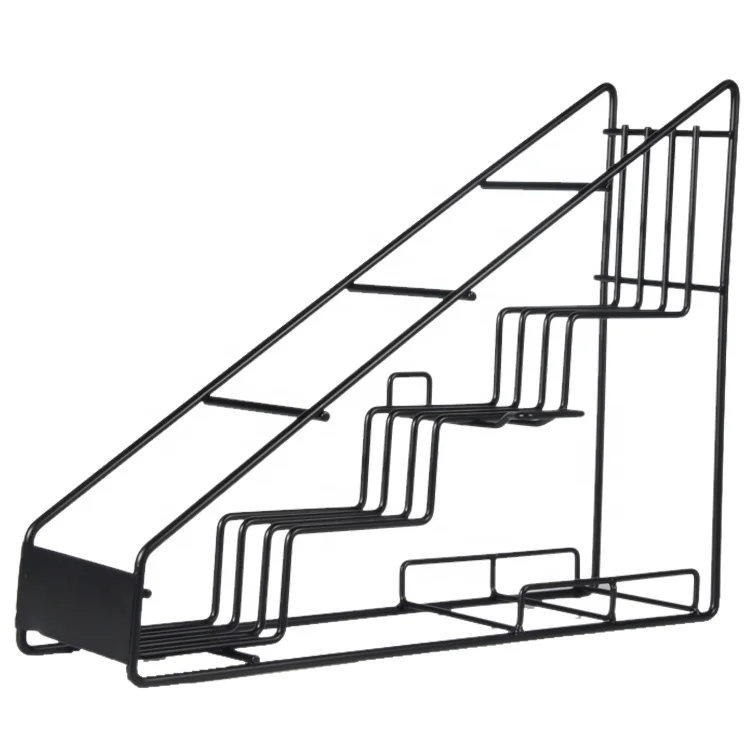 Прочный Четырехслойный Многофункциональный демонстрационный стеллаж для стеклянных бутылок, металлический стеллаж для хранения сиропа Moline или сахарной бутылки