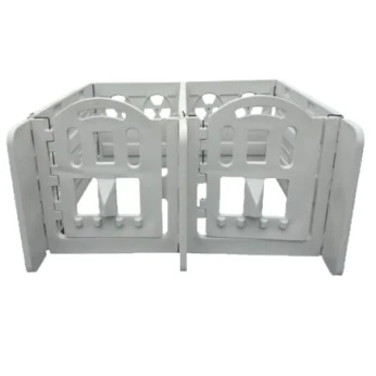 White Frame Front Panel Impact Resistant Polyethylene For Animals Calf Huts