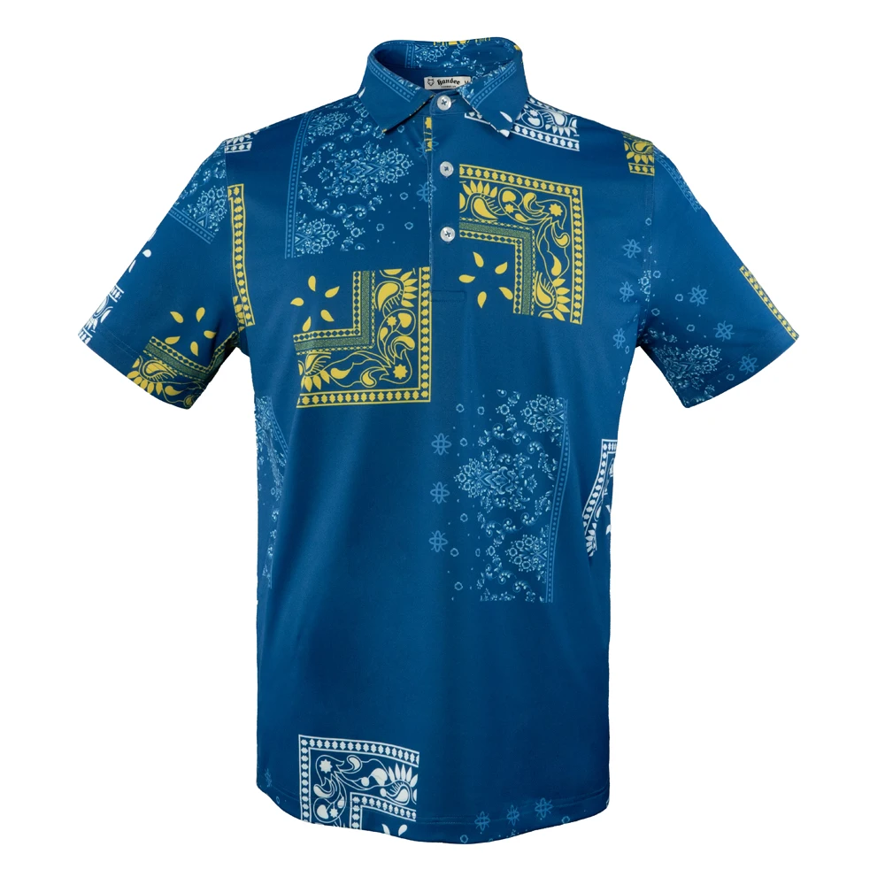 OEM/ODM golf polo shirt polyester spandex Quick Dry 4 way strech for wholesale sublimation polo shirts