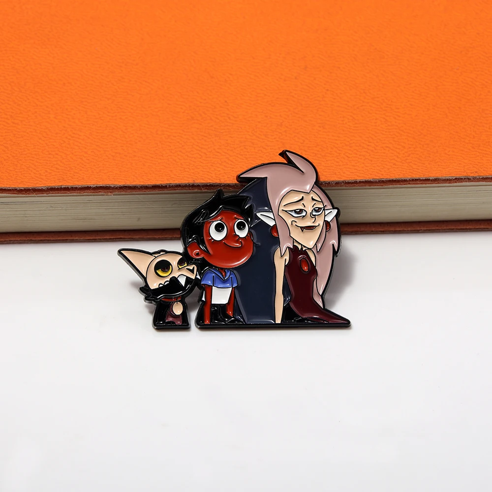 New Anime The Owl House King Eda Luz Figure Enamel Brooch For Backpack Clothing Badge Lapel Pins Jewelry