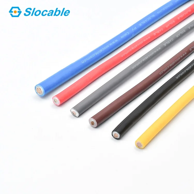 Одножильный солнечный PV-кабель 4 мм 12AWG для солнечной системы, сертификат TUV CE, завод Гуандун