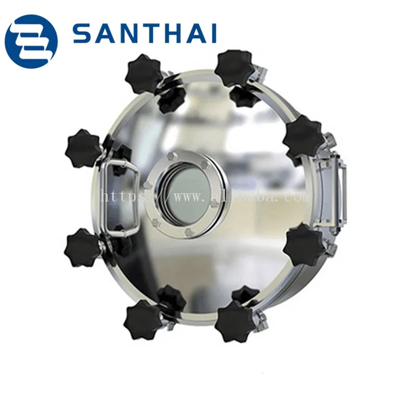 Санитарная нержавеющая сталь 304 316LRound крышка люка с смотровым стеклом круг тип для бака