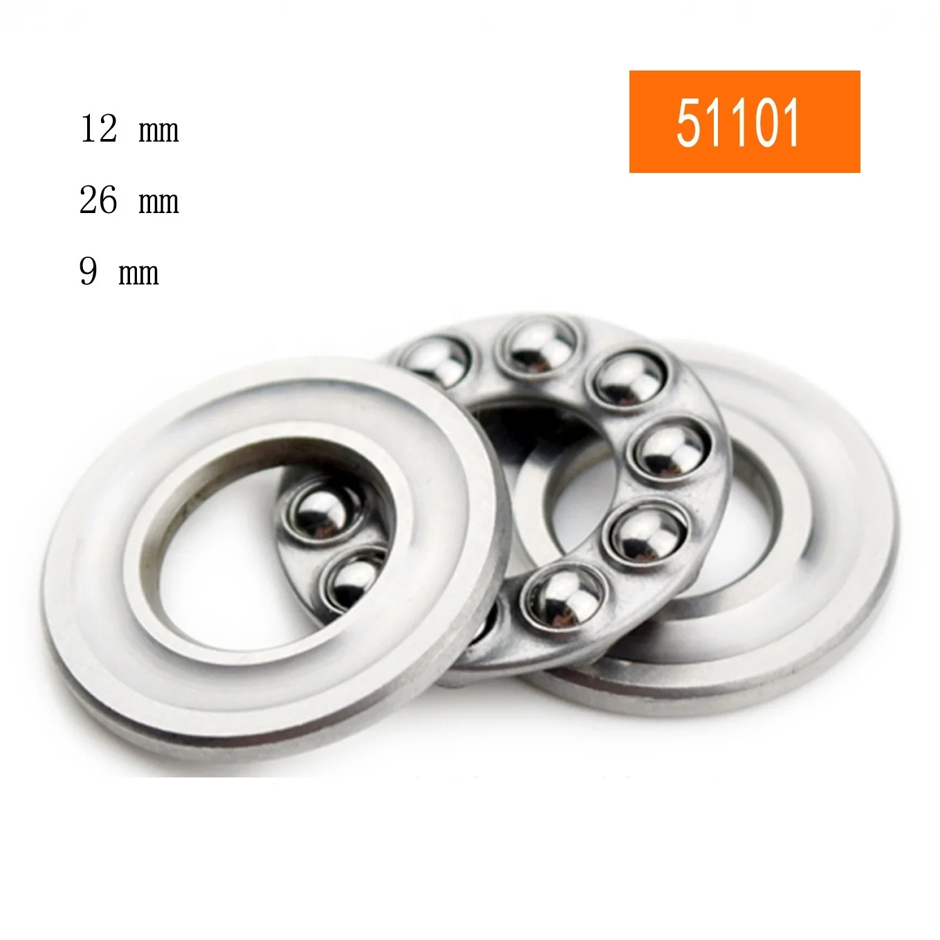 China bearing Factory cost Thrust Ball Bearings 51101 Szie 12x26x9 mm