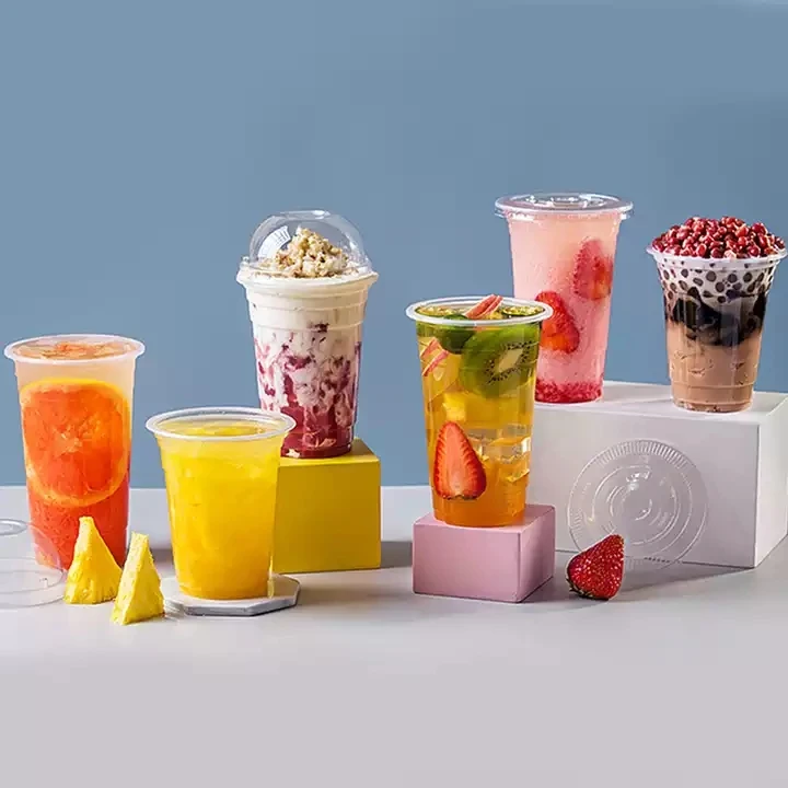 PP Disposable Cup 95mm 700ml Cup Transparent For milk shake 22oz Cup