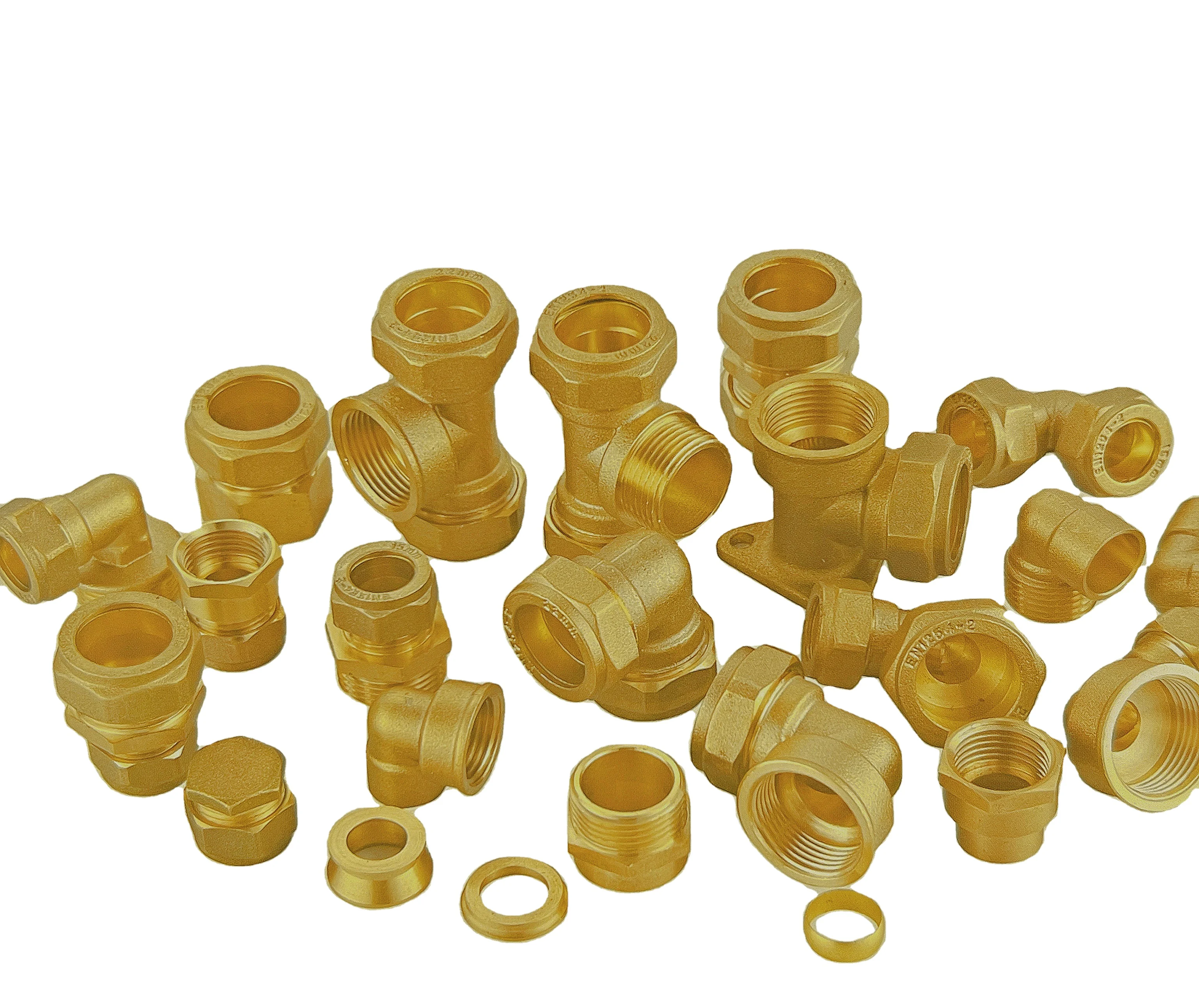 Male Thread Socket Coupling Connector Copper 1/2- 3/4-1 Compression fitting Pex Brass Fitting For Copper Pipe