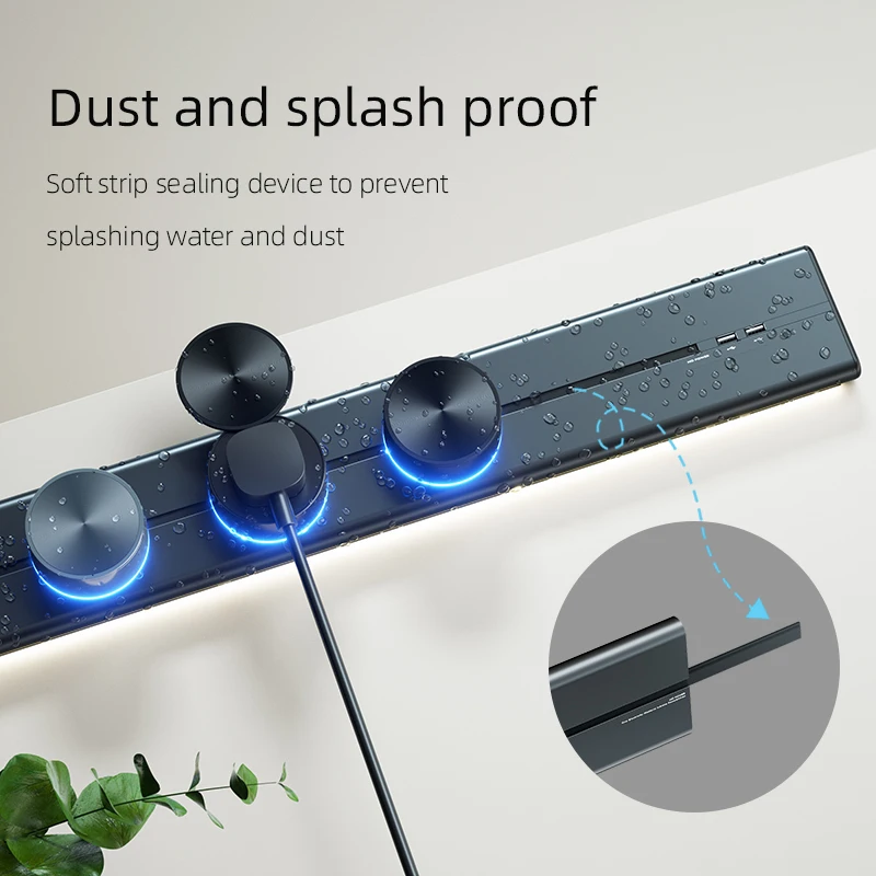  Power Track Electrical Outlets Universal Multi Smart Office Desk Led Rail System Electric Socket