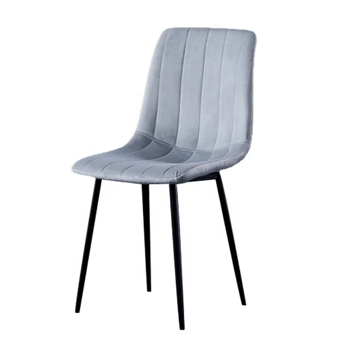 
Home furniture low price modern style metal leg dining velvet chair 