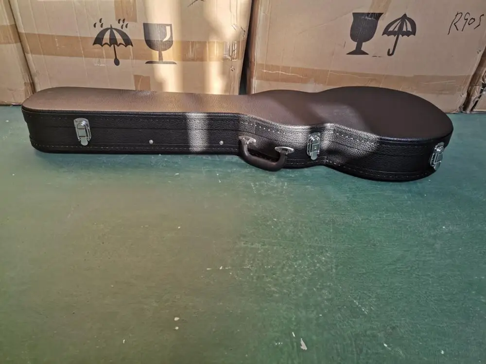 OEM Electric Guitar Hard Case for LP Style Leather  Guitar Hard Shell Lockable Made in China