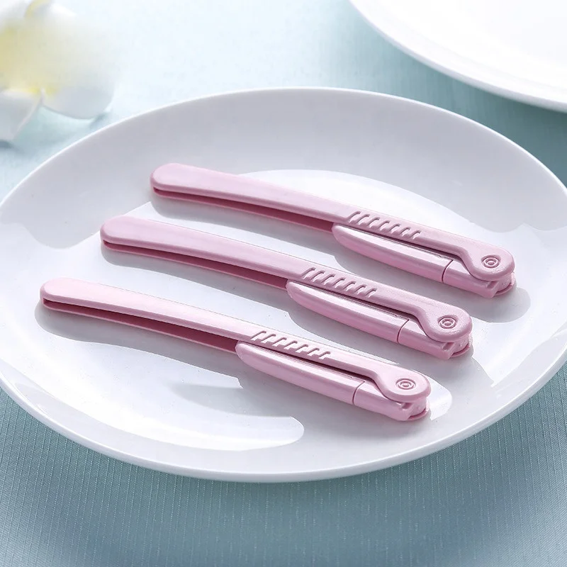 
3Pcs/Pack Pink Eyebrow Trimmer Armpit Hair Razor Beauty Face Eyebrow Shaver Stainless Steel Blades Makeup Tools 
