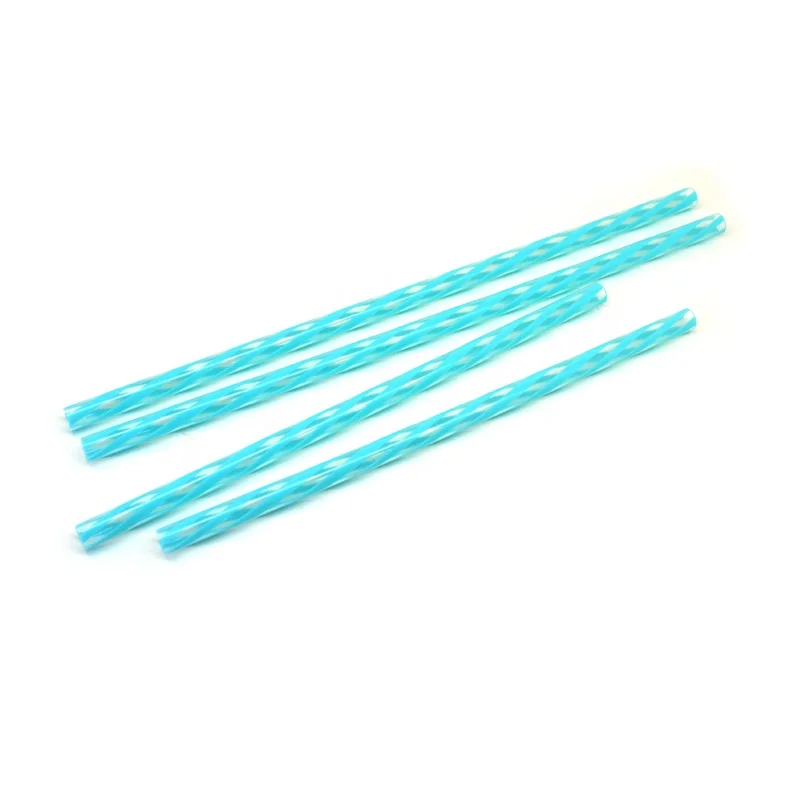 Hard plastic reusable straw 9 inch drinking straw striped party straws