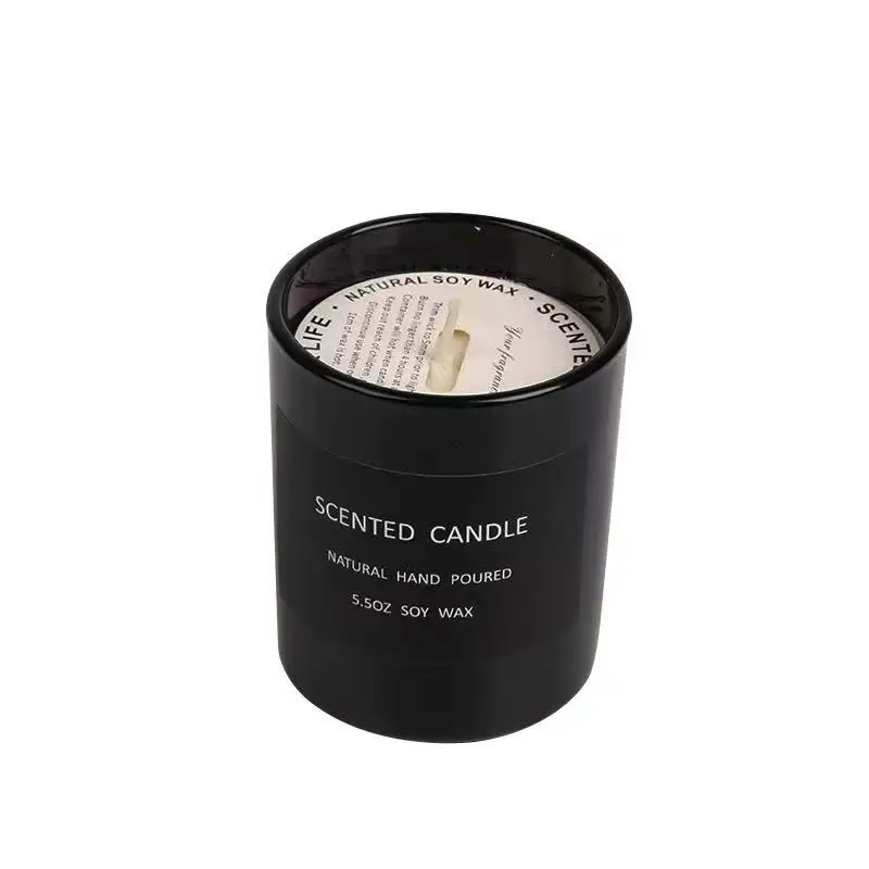 Wholesale Manufacture High Quality Custom Scented Candles With Black Jar