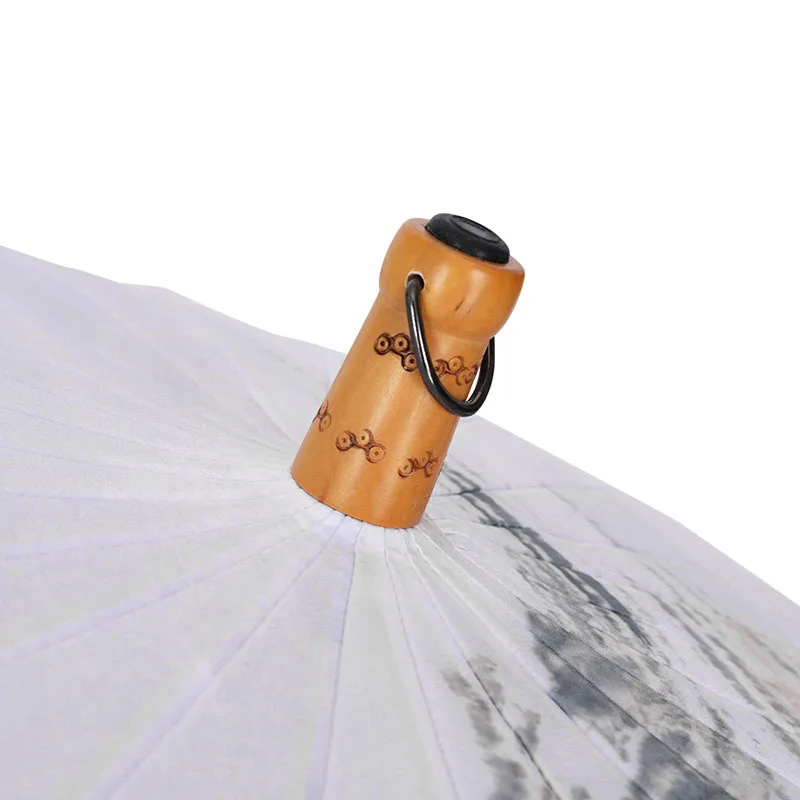 Chinese China umbrella Custom style decoration DIY blank bamboo umbrella white paper umbrella